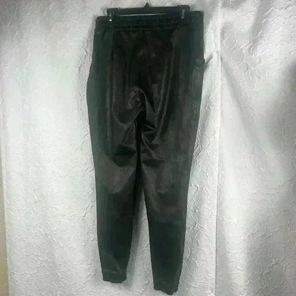 Spanx Faux Leather Jogger High Waisted Pull-On Black Pants - Picture 8 of 11